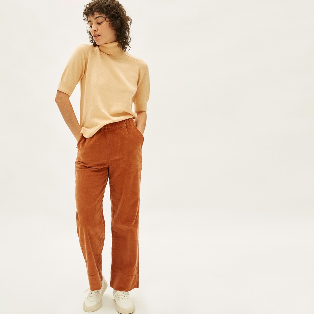 Everlane Easy Pant Corduroy in Acorn color